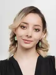 Желтый винтажные серьги Капля