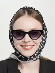 Черный женские солнцезащитные очки в форме кошачьих глазок