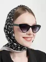 Черный женские солнцезащитные очки в форме кошачьих глазок