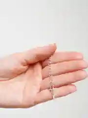 Серебряный подвеска на леске, циркон