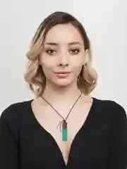 Лесной зеленый винтажный кулон из дерева и смолы