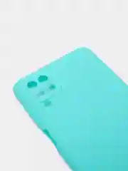 Бирюзовый чехол Samsung Galaxy A12 / M12 силиконовый матовый, цветной, прозрачный