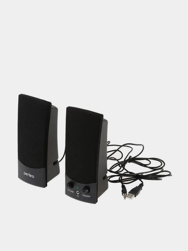 Компьютерные колонки 2.0 Perfeo UNO, 2 х 1,5 Вт, USB, черные