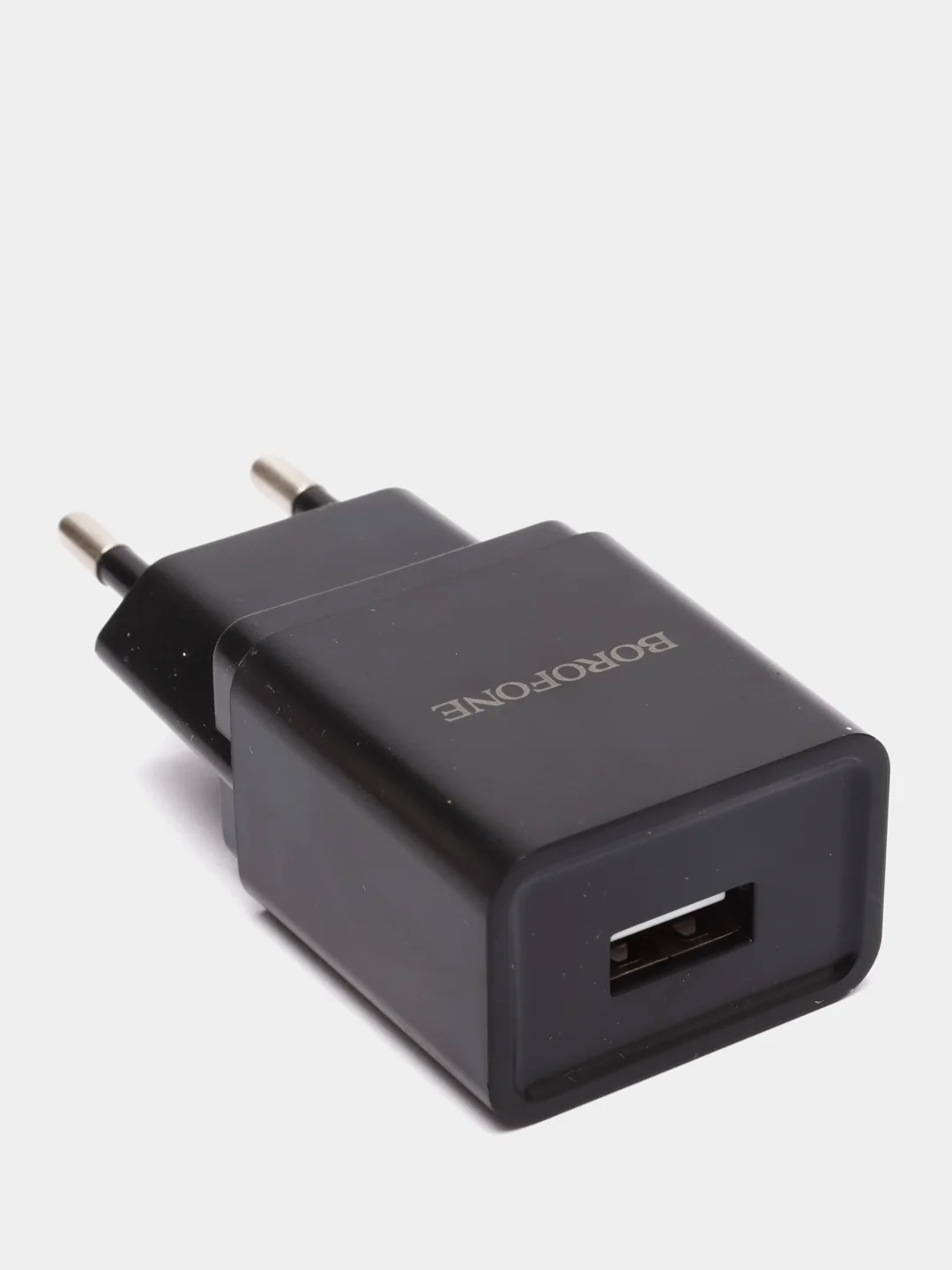 Черный сетевое зарядное устройство для micro-USB, 1USB, 1A, Borofone BA19A, компактная зарядка