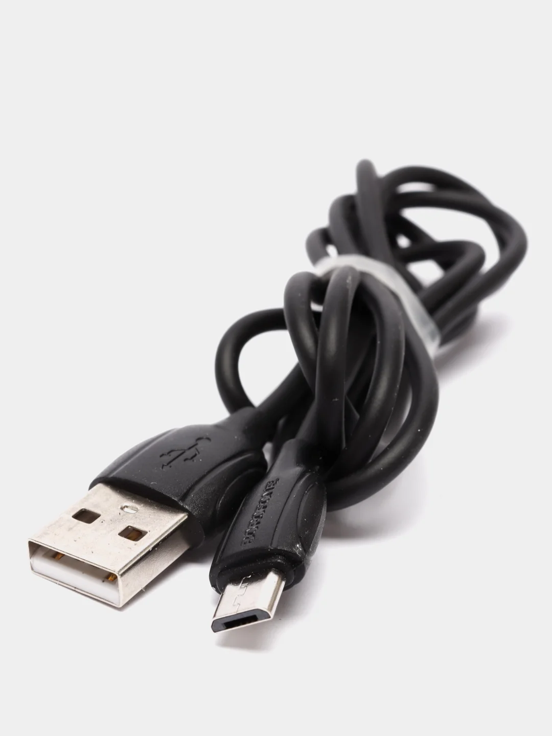 Черный сетевое зарядное устройство для micro-USB, 1USB, 1A, Borofone BA19A, компактная зарядка