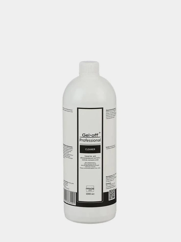 Средство для обезжиривания ногтей и снятия липкого слоя Gel-off Cleaner Professional, 1 л