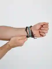 Зеленый браслет многослойный, 4 вида