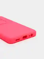 Фуксия чехол Xiaomi Redmi Note 9T, с бархатом внутри и раздвижным окном