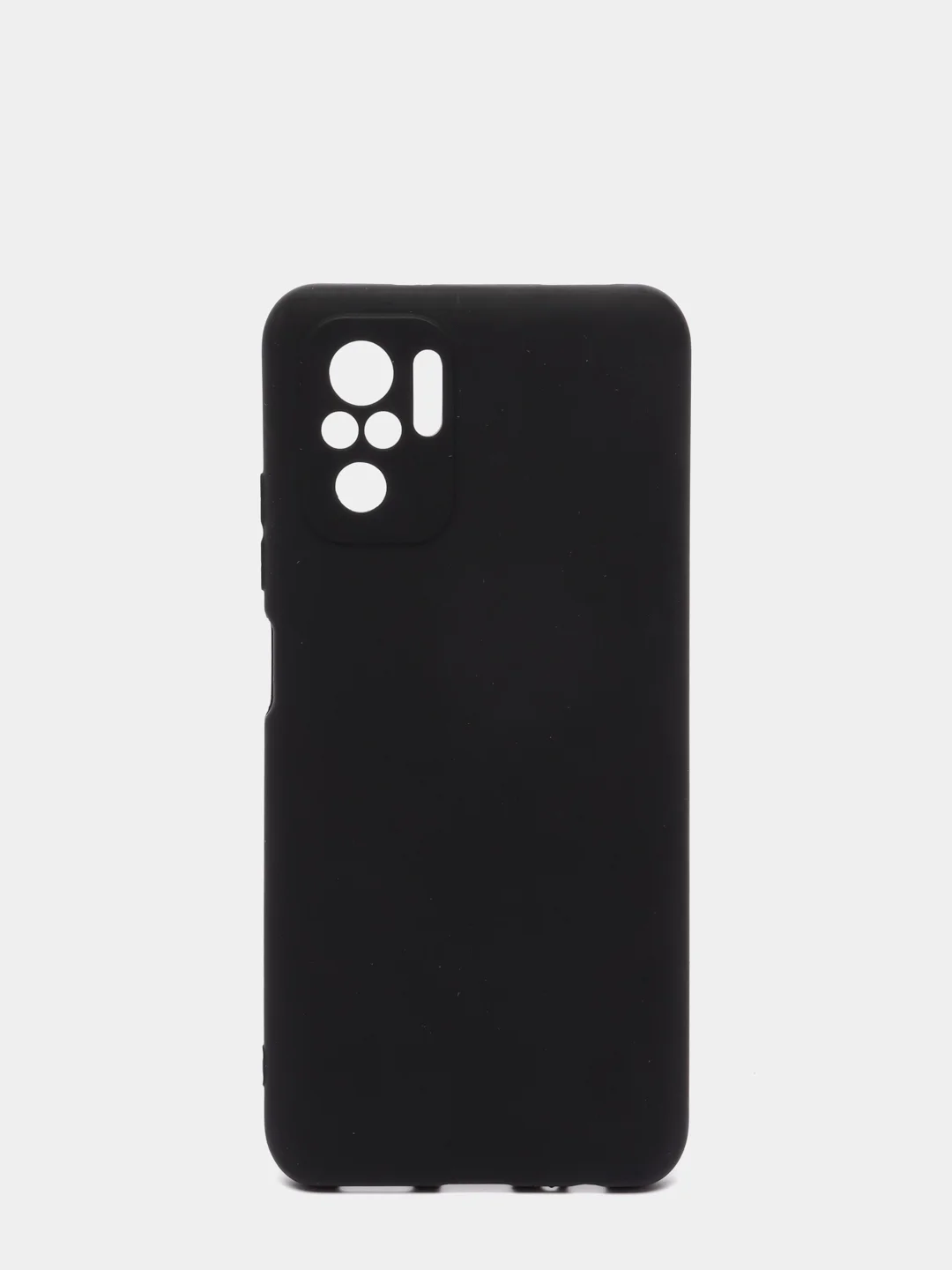 Накладка силиконовая матовая для Xiaomi Redmi note 10 (цвет=черный)