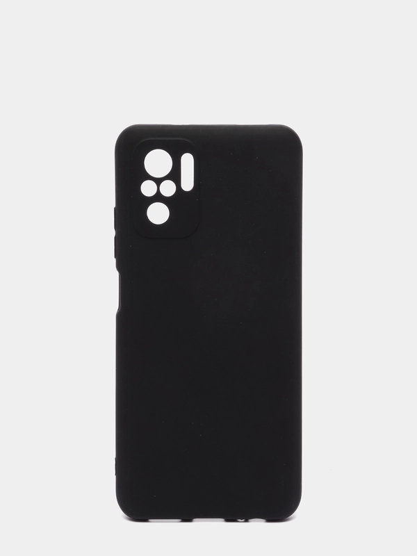 Накладка силиконовая матовая для Xiaomi Redmi note 10 (цвет=черный)