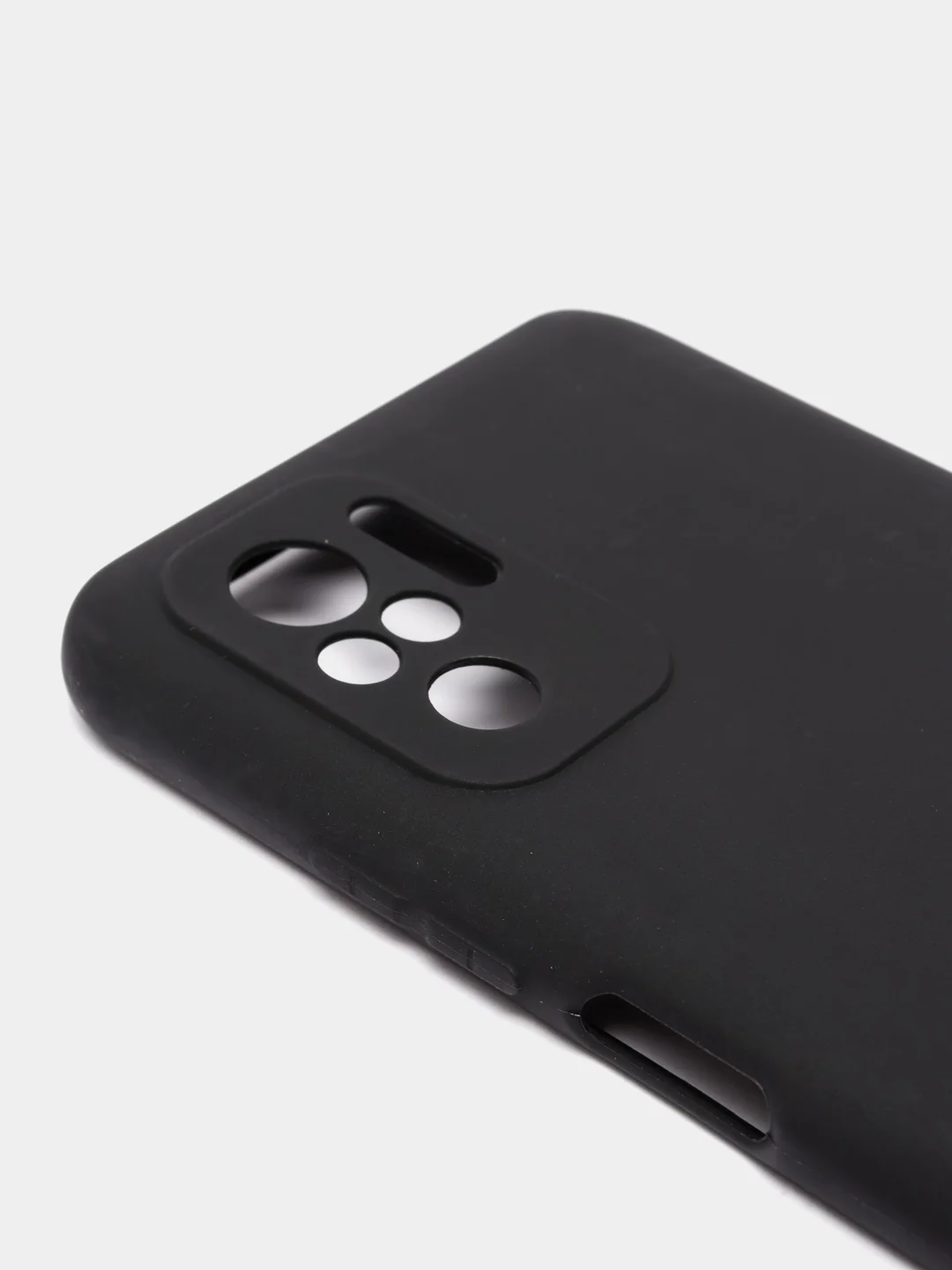 Накладка силиконовая матовая для Xiaomi Redmi note 10 (цвет=черный)