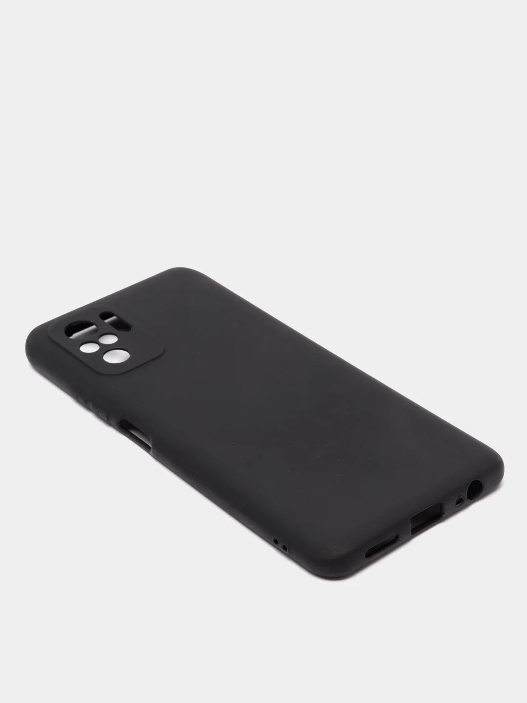 Накладка силиконовая матовая для Xiaomi Redmi note 10 (цвет=черный)