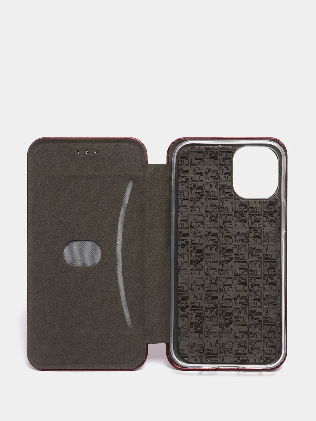 Бордовый чехол-книжка iPhone 12 Mini