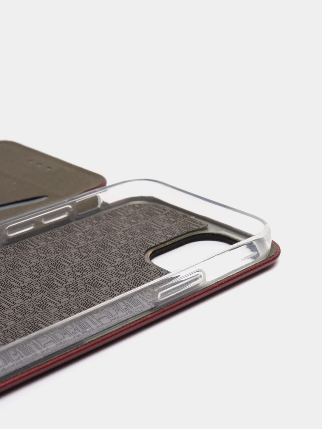 Бордовый чехол-книжка iPhone 12 Mini