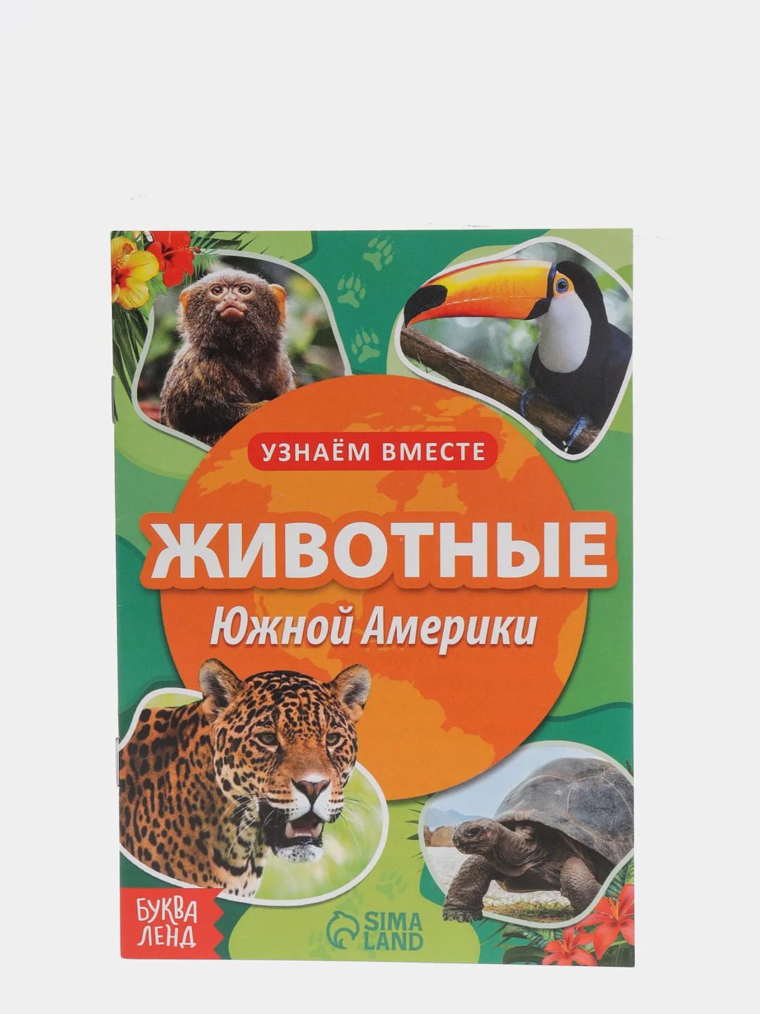 Обучающая книга "Животные Южной Америки", 20 страниц