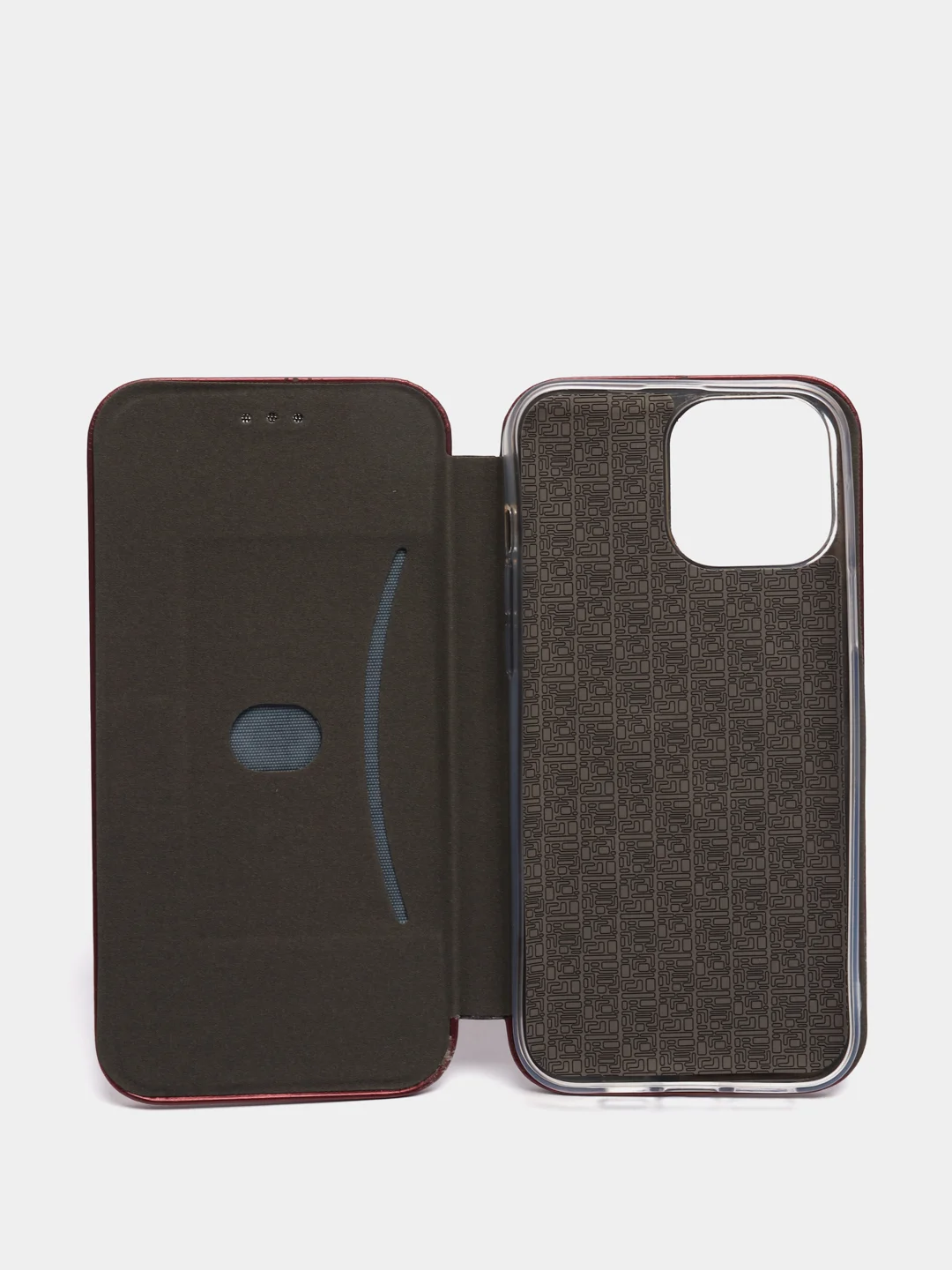 Бордовый чехол-книжка на iPhone 13 Pro Max