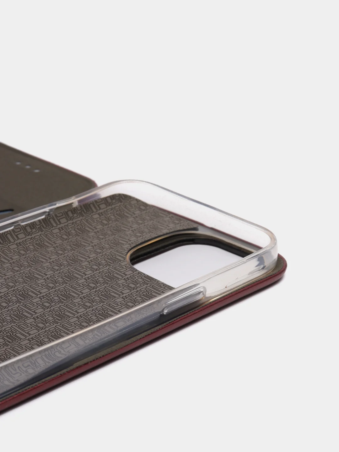Бордовый чехол-книжка на iPhone 13 Pro Max