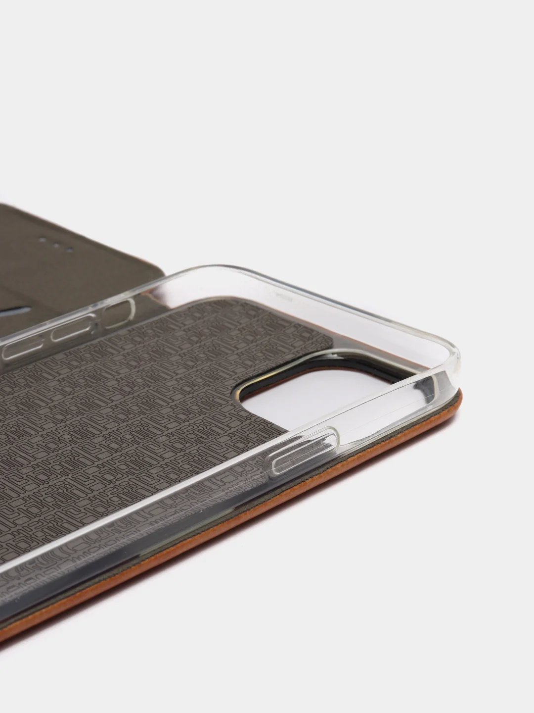 Коричневый чехол-книжка iPhone 12 PRO MAX