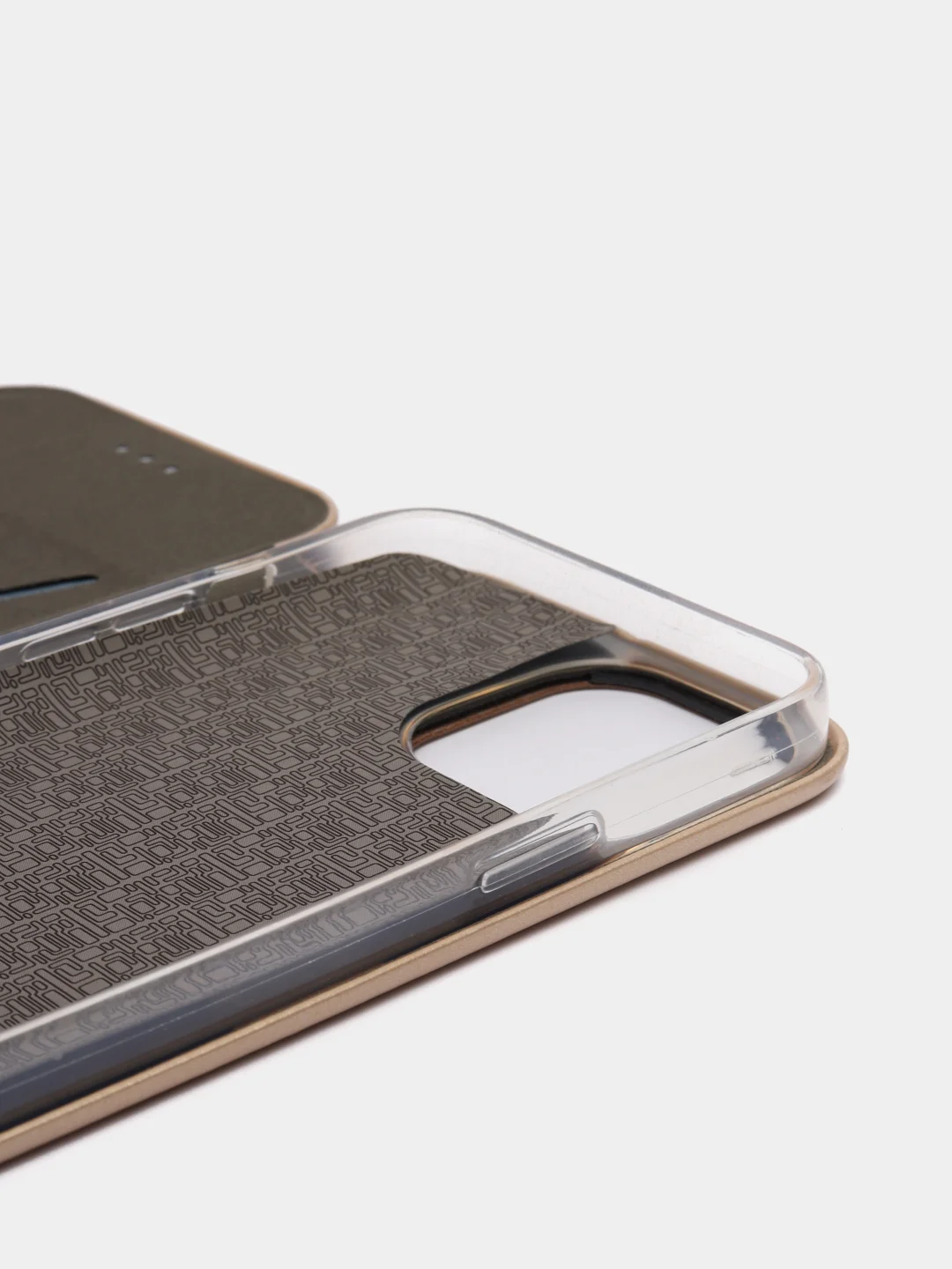 Золотой чехол-книжка на iPhone 13 Pro Max