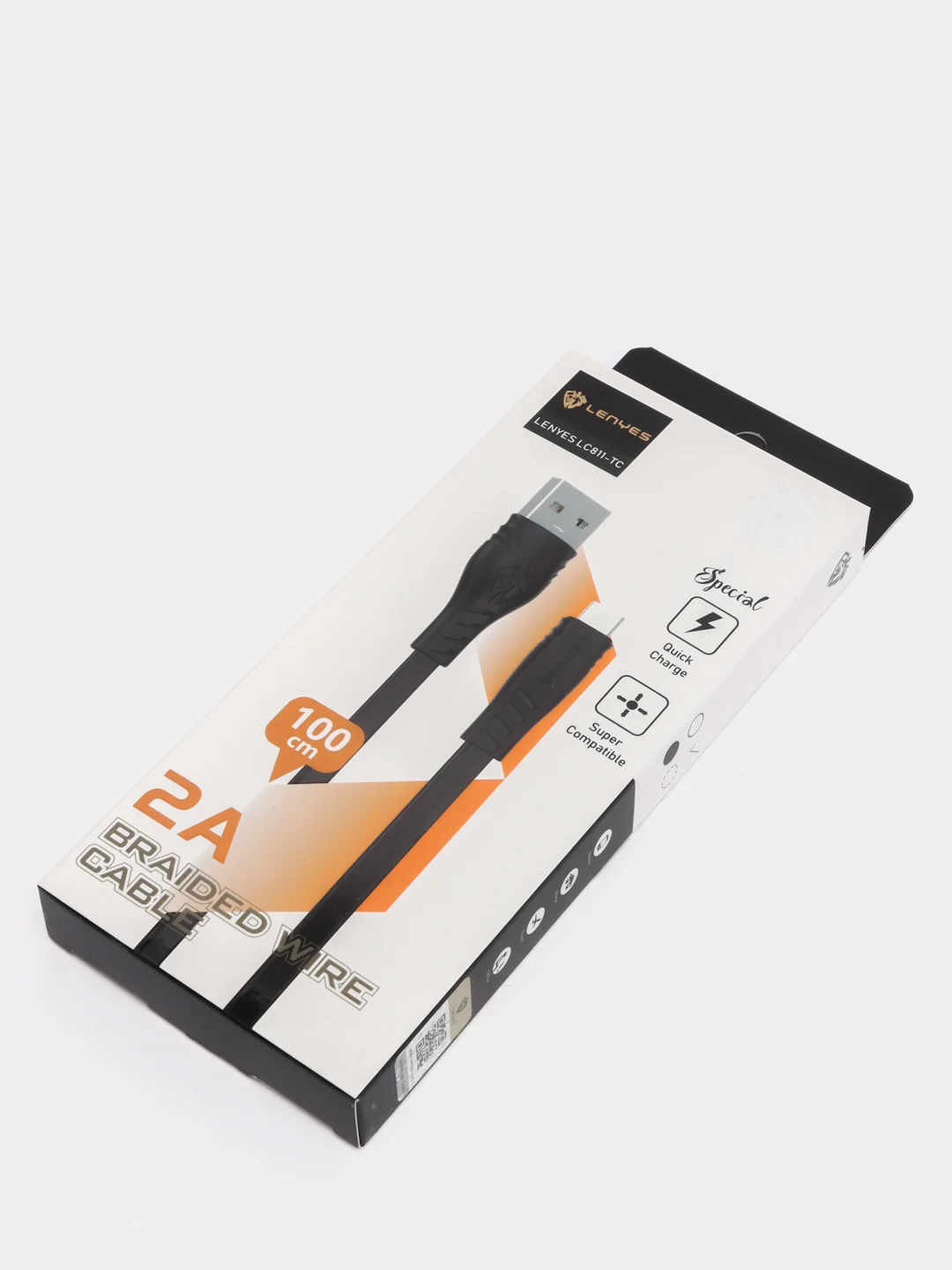 Белый зарядка / Кабель зарядный LENYES LC811 (Micro-USB/Type-C/Lightning) для Android и iPhone