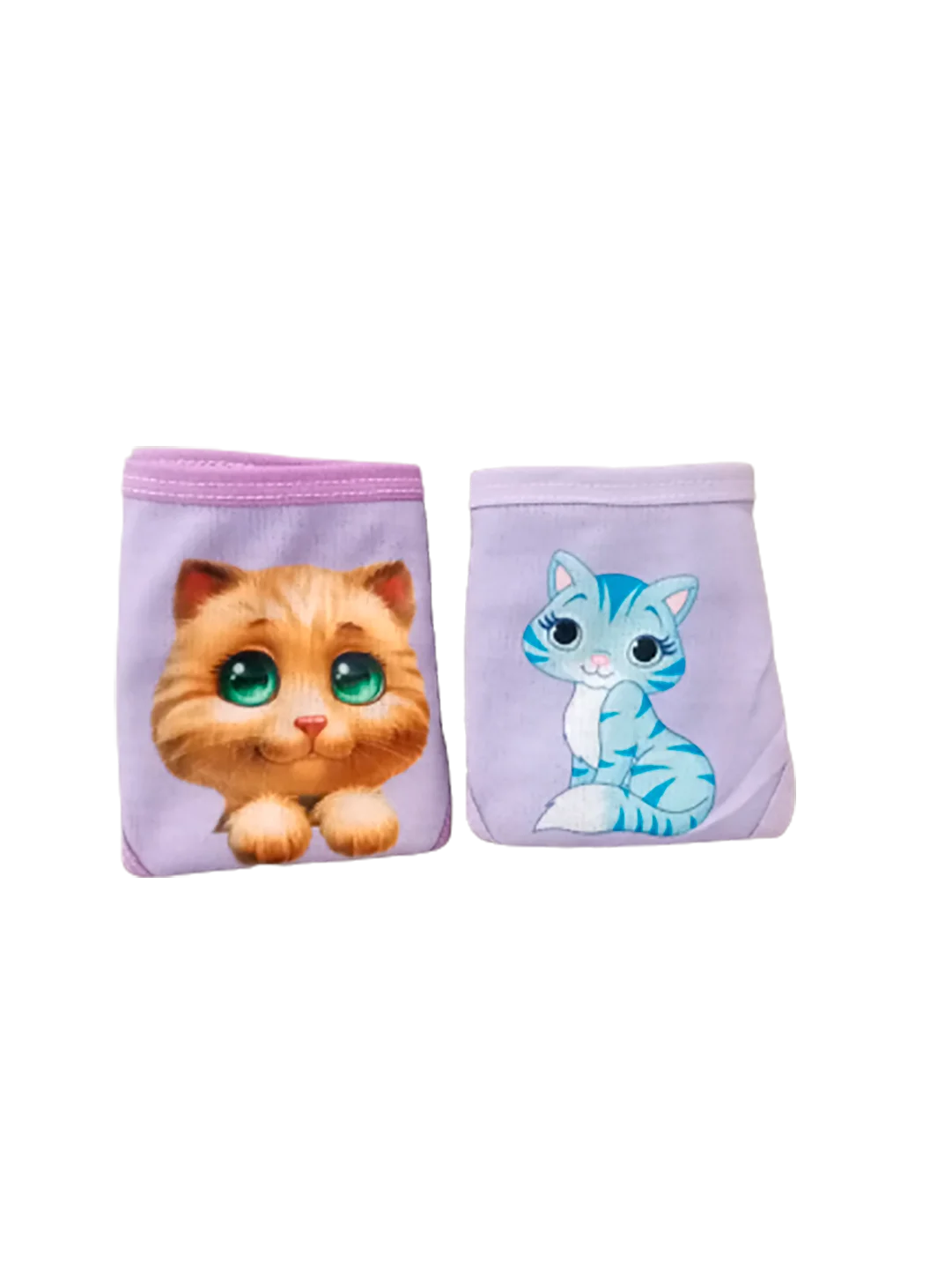 Фиолетовый трусики слипы для девочки с принтом "Котики"