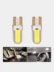 Белый автомобильная светодиодная габаритная LED лампа T10 W5W для ДХО и фар и подцветки салона