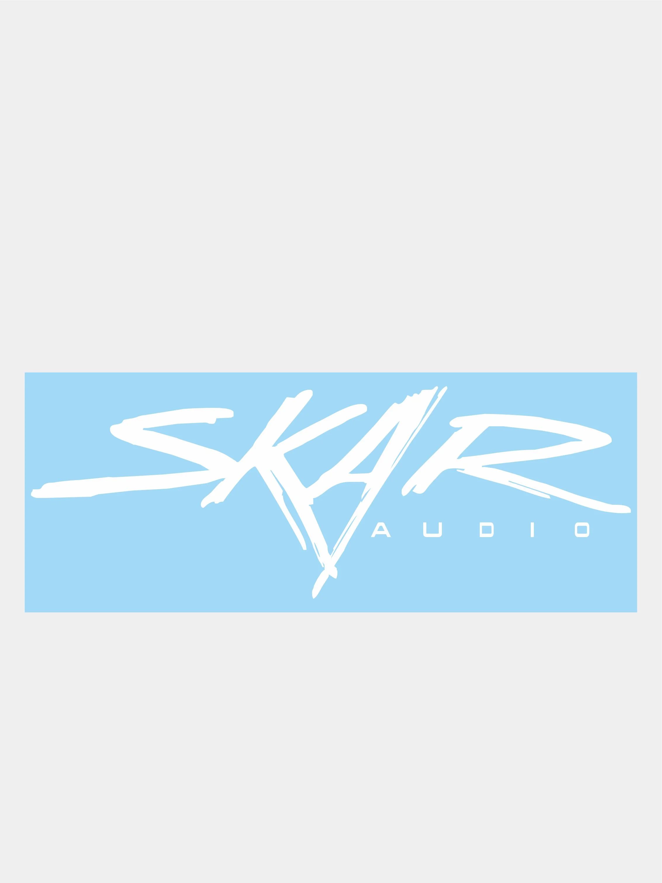 Белый наклейки на авто "Skar Audio" (Скар Аудио)