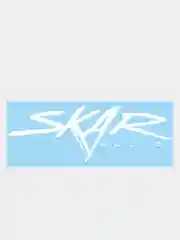 Белый наклейки на авто "Skar Audio" (Скар Аудио)