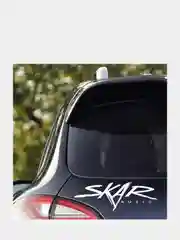 Белый наклейки на авто "Skar Audio" (Скар Аудио)