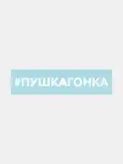 Белый наклейка на автомобиль "#пушкагонка"