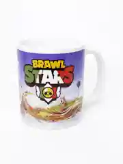 Небесно-голубой кружка с сублимацией "Brawl Stars", керамическая