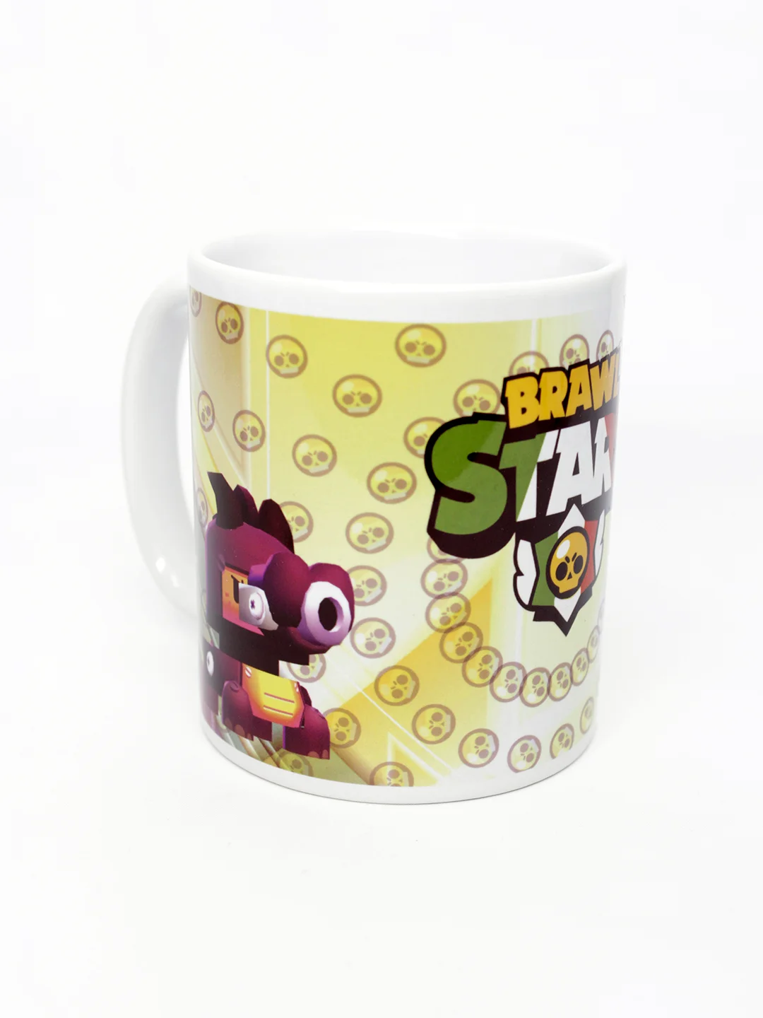 Бежевый кружка с сублимацией "Brawl Stars", керамическая