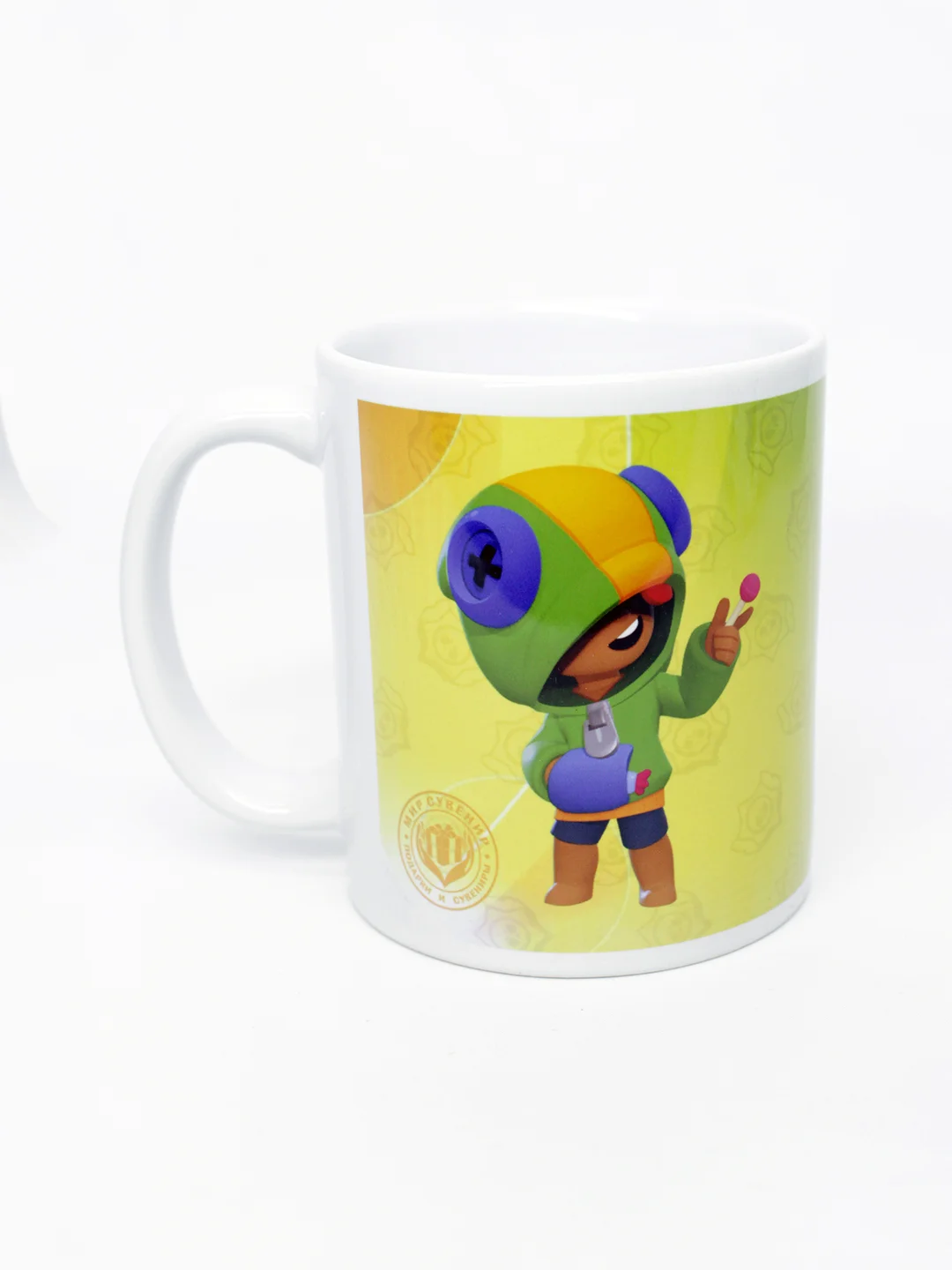 Зеленый кружка с сублимацией "Brawl Stars", керамическая