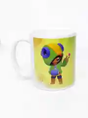 Зеленый кружка с сублимацией "Brawl Stars", керамическая