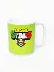 Зеленый кружка с сублимацией "Brawl Stars", керамическая