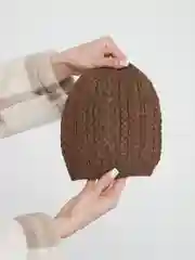 Светло-коричневый шапка бини женская "Элит", вязаная, демисезонная