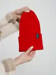 Красный шапка бини женская