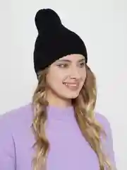 Черный шапка бини женская