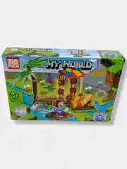 Желтый конструктор 4в1 My World "Лагерь в лесу", 102-107 деталей