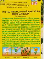 Бархатцы Снежная вьюга, семена, цветы