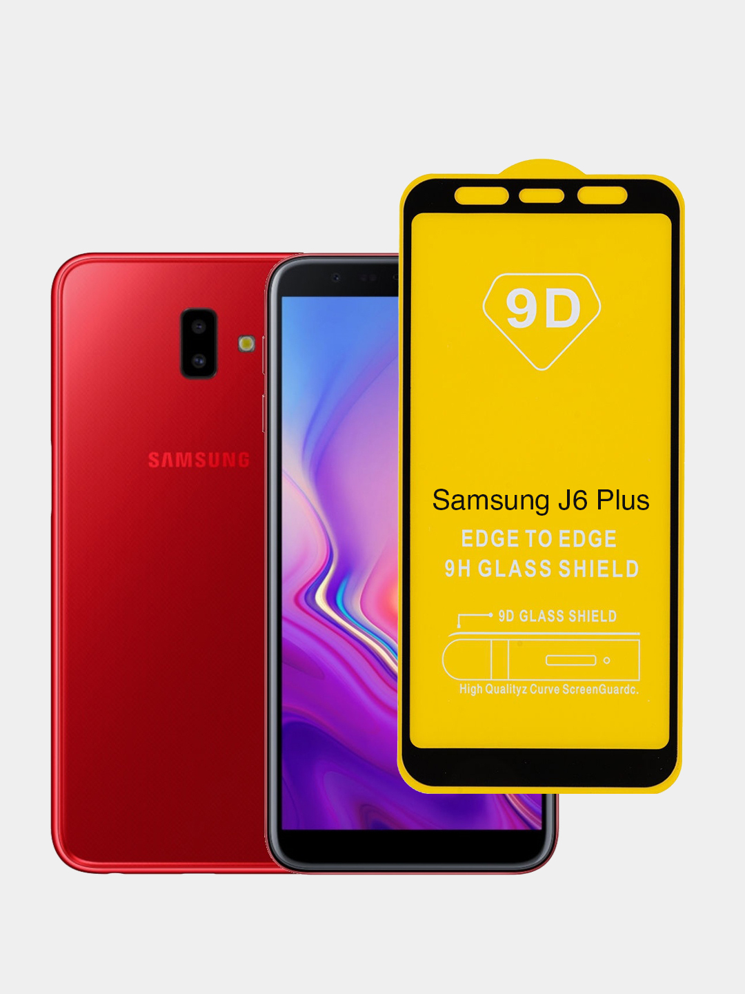 Защитное стекло для Samsung J6 Plus купить по цене 99 ₽ в интернет-магазине  Магнит Маркет