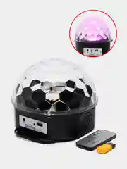 Светодиодный Диско шар с bluetooth флешкой пультом 2 динамика. Новогодняя