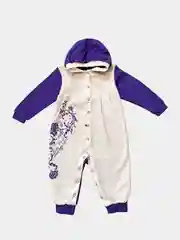 Индиго комбинезон с капюшоном для новорожденных, колорблок