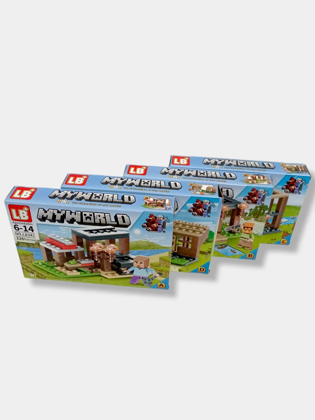 Конструктор "Лагерь у воды" 4в1 My World, 123-128 деталей, 6+