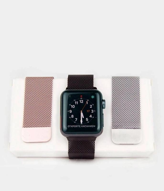 Ремешок для смарт-часов Apple Watch Миланская петля, 42-44, металлический