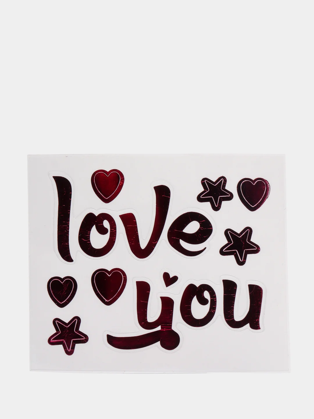 Наклейка для шаров Люблю тебя / Love you
