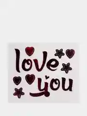 Наклейка для шаров Люблю тебя / Love you