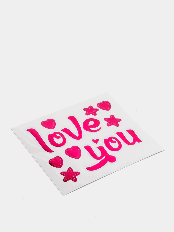 Наклейка для шаров Люблю тебя / Love you