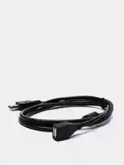 Черный кабель USB 2.0 - USB 2.0 вилка - розетка (папа-мама) 1,5 м