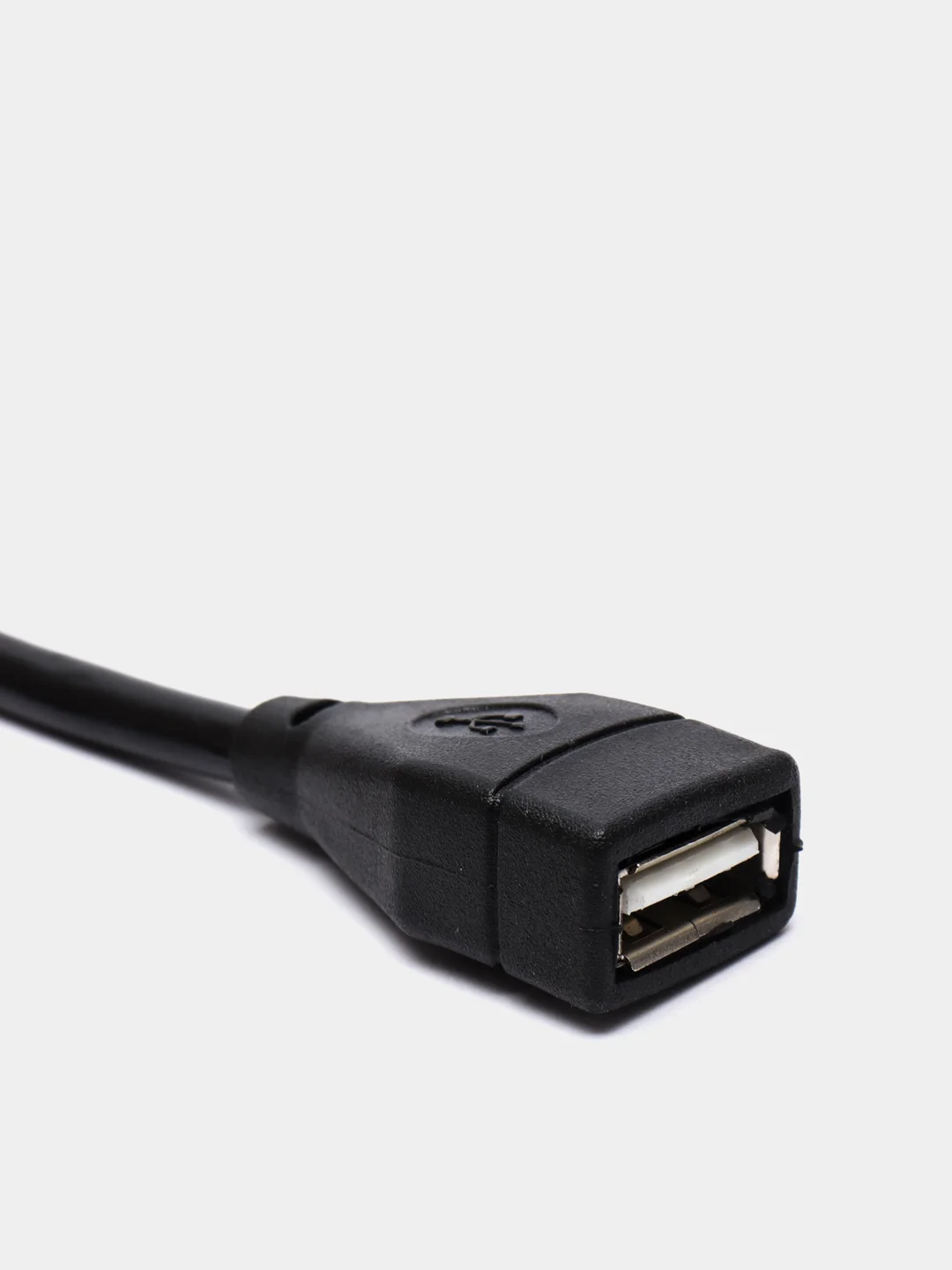 Черный кабель USB 2.0 - USB 2.0 вилка - розетка (папа-мама) 1,5 м